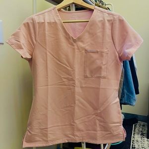 Light pink Jaanuu joggers scrubs set